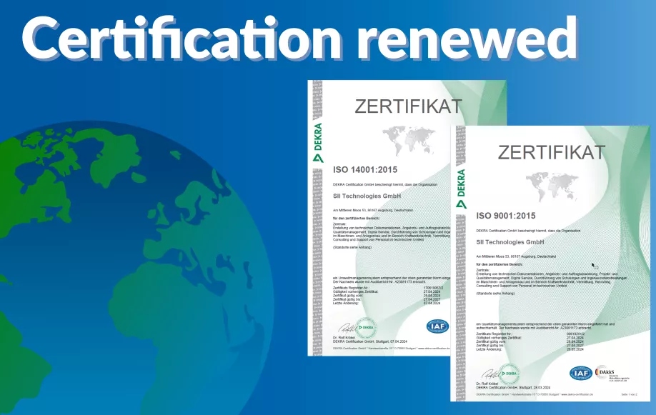 Image de l'article Re-Certification ISO 9001 and ISO 14001