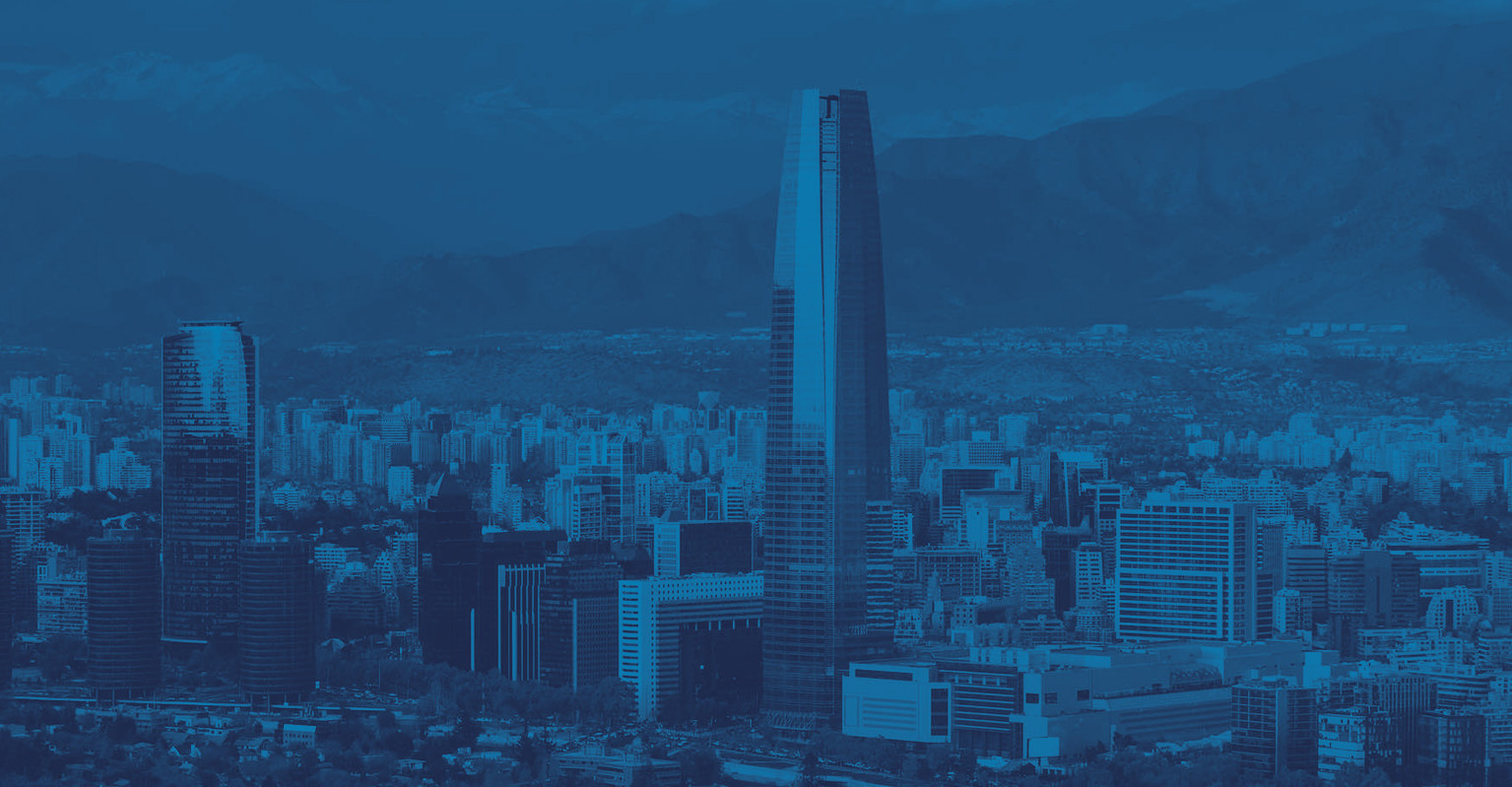 Vue de la ville de Santiago au Chili
